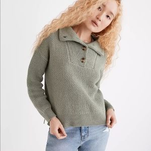 Madewell Canby Button Mockneck Sweater